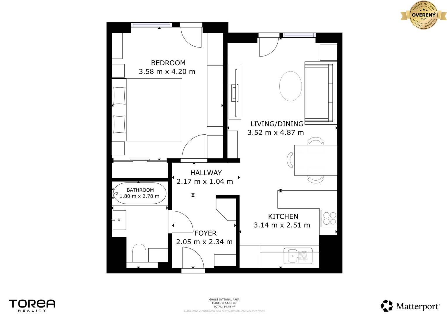 2-izbový byt Bratislava Slnečnice_pôdorys
