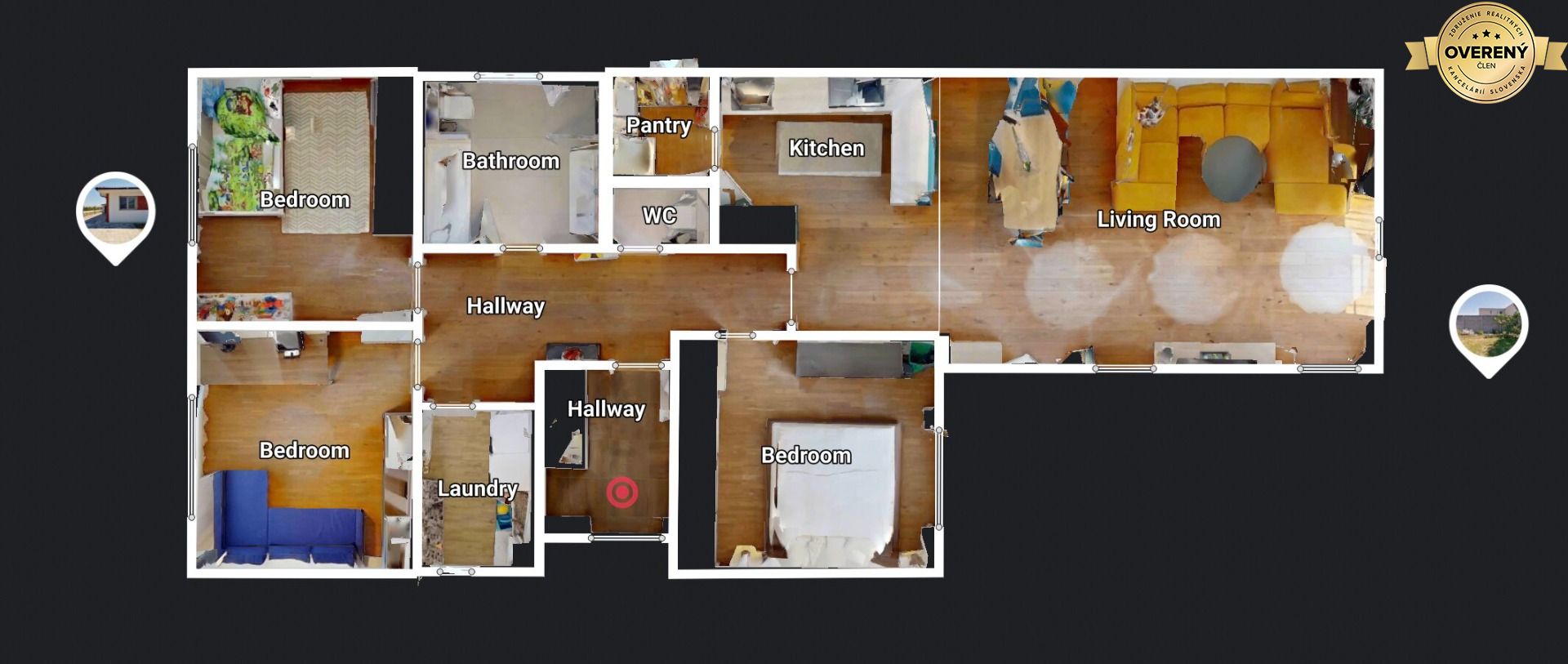 schématický pôdorys 3D